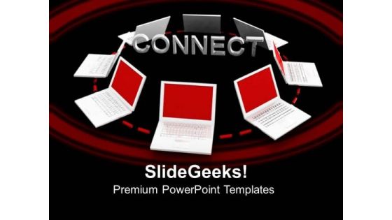 Connected Computers Communication PowerPoint Templates And PowerPoint Themes 0812