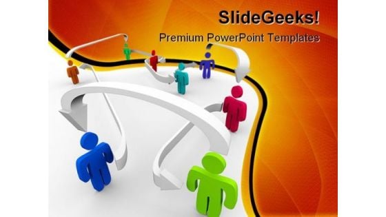 Connected People In Network Business PowerPoint Backgrounds And Templates 1210