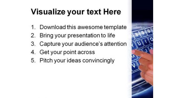 Connected To World Business PowerPoint Template 0810