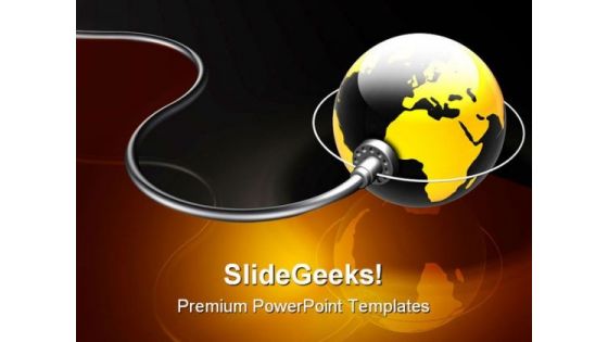 Connected World Globe PowerPoint Templates And PowerPoint Backgrounds 0511