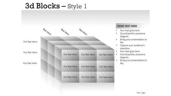 Connection 3d Blocks 1 PowerPoint Slides And Ppt Diagram Templates