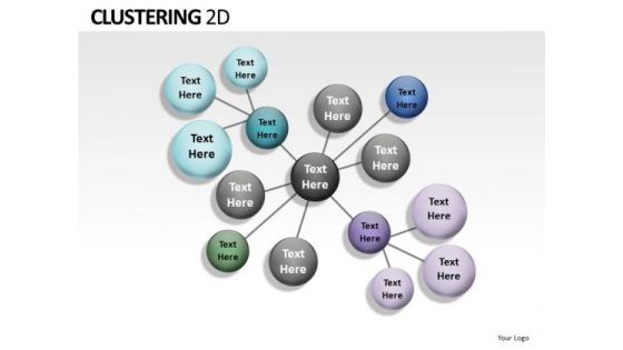 Connection Clustering 2d PowerPoint Slides And Ppt Diagram Templates