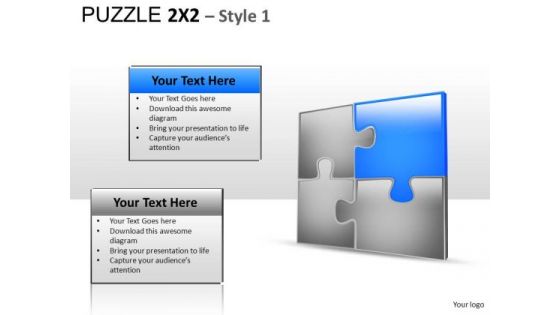 Connection Puzzle 2x2 1 PowerPoint Slides And Ppt Diagram Templates