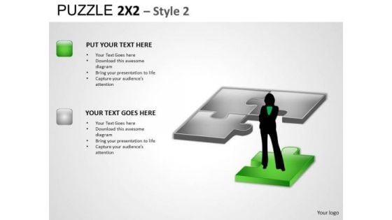 Connection Puzzle 2x2 2 PowerPoint Slides And Ppt Diagram Templates