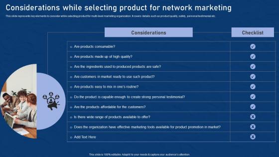 Considerations While Selecting Product Effective Network Marketing Promotion Tactics Clipart Pdf