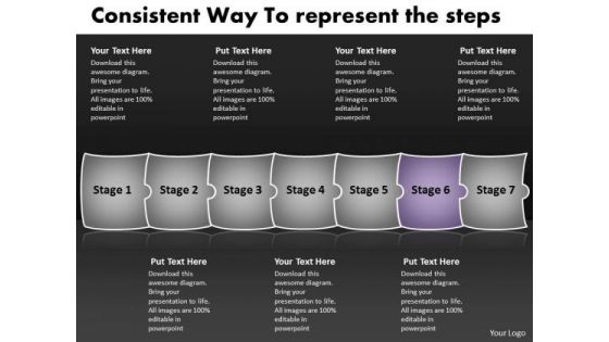 Consistent Way To Represent The Steps Flow Chart System PowerPoint Slides