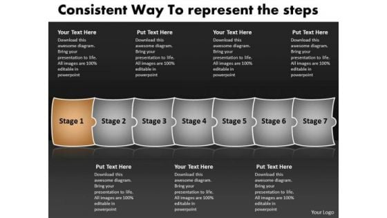 Consistent Way To Represent The Steps Tech Support Process Flow Chart PowerPoint Slides