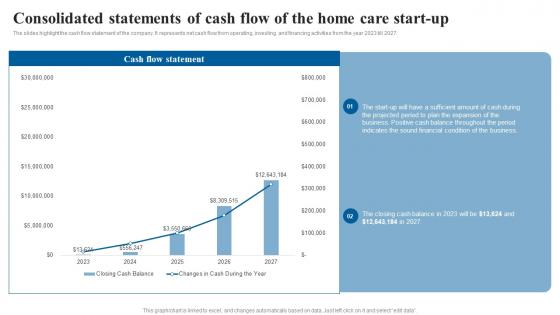 Consolidated Statements Of Cash Flow Elderly Care Business Plan Go To Market Strategy Brochure Pdf