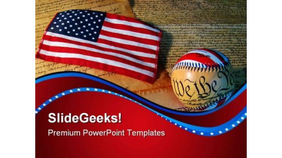 Constitution Baseball And Flag Americana PowerPoint Templates And PowerPoint Backgrounds 0611 Constitution Baseball And Flag Americana PowerPoint Templates And PowerPoint Backgrounds 0611