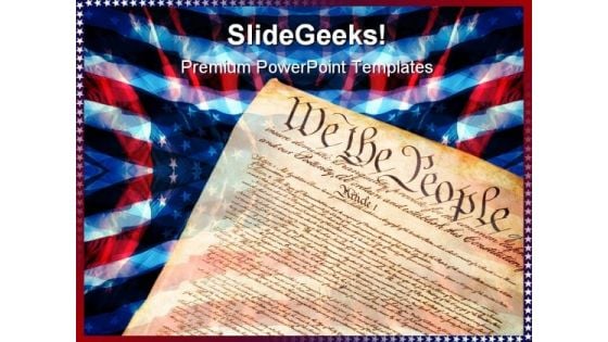 Constitution On Flag Americana PowerPoint Templates And PowerPoint Backgrounds 0611 Constitution On Flag Americana PowerPoint Templates And PowerPoint Backgrounds 0611