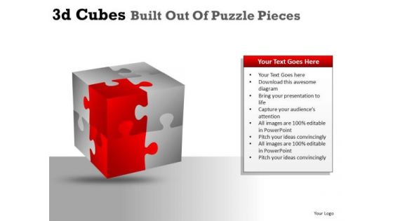 Construction 3d Cube Puzzle Pieces PowerPoint Slides And Ppt Diagram Templates