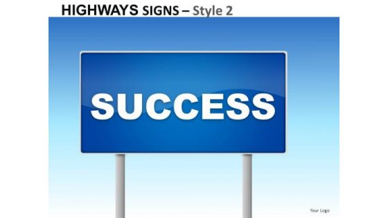 Construction Highways Signs 2 PowerPoint Slides And Ppt Diagram Templates