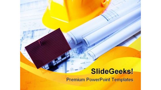 Construction Plans Real Estate PowerPoint Themes And PowerPoint Slides 0611