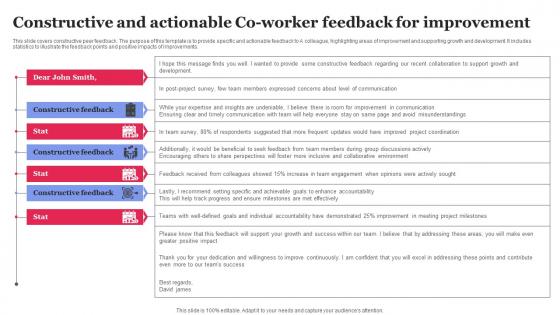 Constructive And Actionable Co Worker Feedback For Improvement Brochure Pdf Constructive And Actionable Co Worker Feedback For Improvement Brochure Pdf
