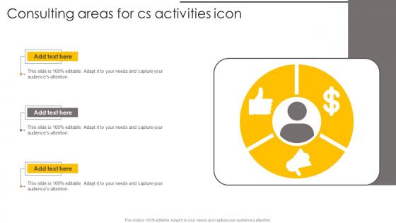 Consulting Areas For Cs Activities Icon Infographics Pdf