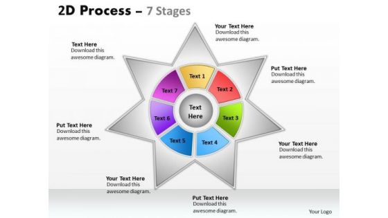 Consulting Diagram 2d Business Process Diagram With 7 Stages Strategic Management