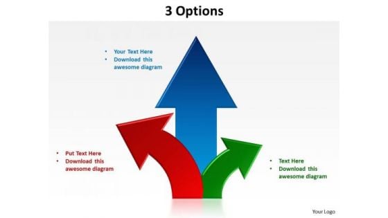 Consulting Diagram 3 Options PowerPoint Slides Business Framework Model