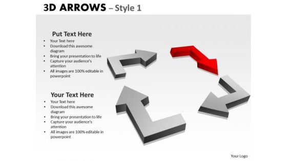 Consulting Diagram 3d Arrows Styli Business Framework Model