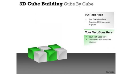 Consulting Diagram 3d Cube Building Cube By Cube Strategy Diagram
