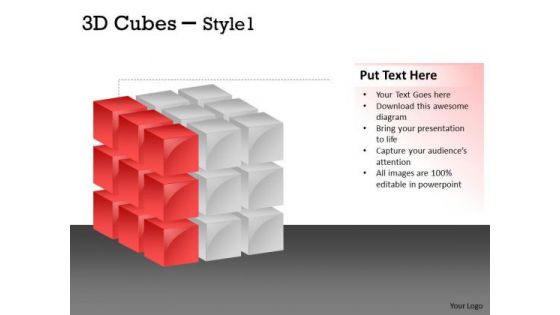 Consulting Diagram 3d Cubes Style 1 Design Strategy Diagram