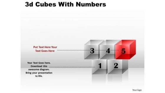 Consulting Diagram 3d Cubes With Numbers Strategy Diagram