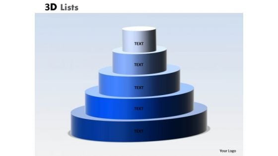 Consulting Diagram 3d List Circular Design With 5 Staged Business Cycle Diagram