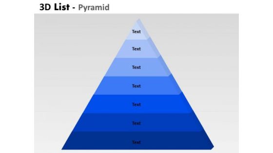 Consulting Diagram 3d List Pyramid 7 Stages For Marketing Diagram