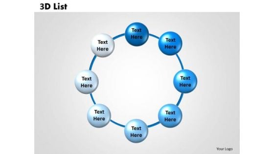 Consulting Diagram 3d List Strategy Diagram