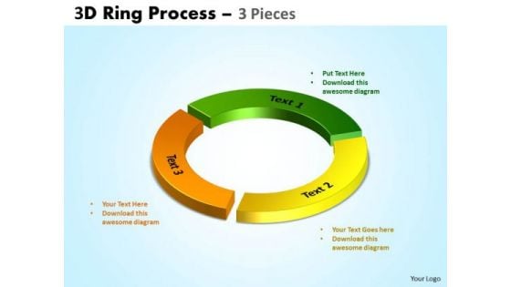 Consulting Diagram 3d Ring Process 3 Pieces Marketing Diagram