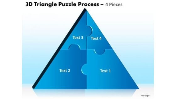 Consulting Diagram 3d Triangle Puzzle Process 4 Pieces Strategy Diagram