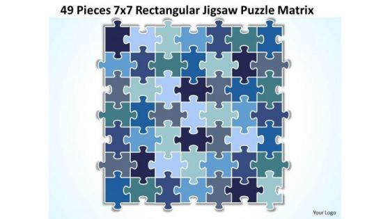 Consulting Diagram 49 Pieces 7x7 Rectangular Jigsaw Puzzle Matrix Strategy Diagram