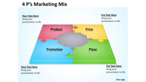 Consulting Diagram 4 Ps Marketing Mix 2 Business Diagram