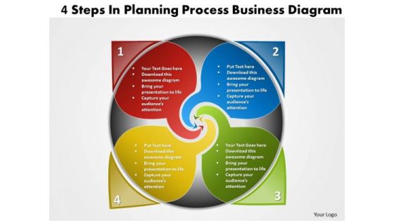 Consulting Diagram 4 Staged Planning Process Diagram Sales Diagram