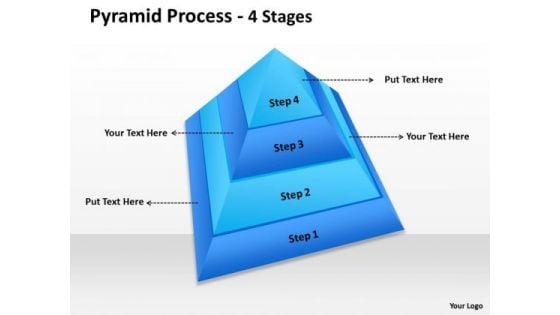 Consulting Diagram 4 Staged Pyramid With Top View Strategy Diagram