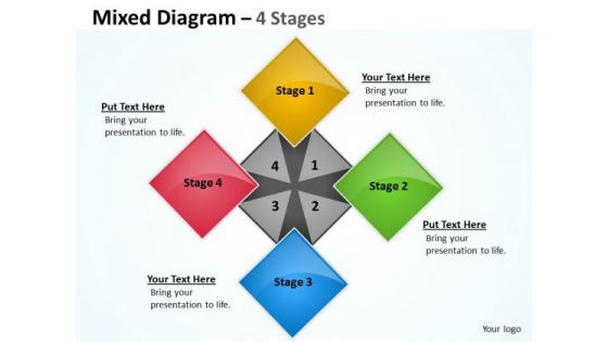 Consulting Diagram 4 Stages For Business Strategy Business Cycle Diagram