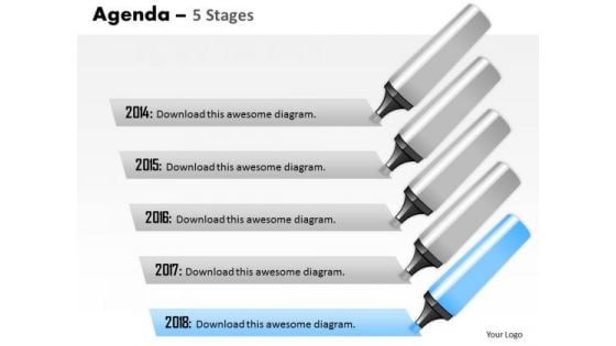 Consulting Diagram Agenda 5 Stages Strategic Management