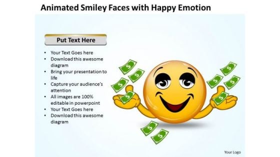 Consulting Diagram Animated Smiley With Happy Emotion Business Diagram