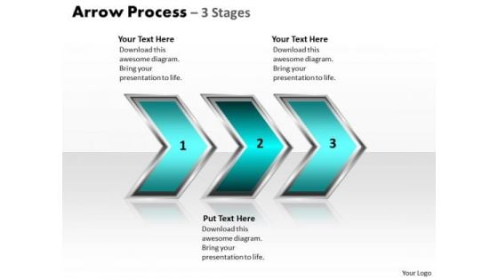 Consulting Diagram Arrow Process 3 Stages Style Marketing Diagram