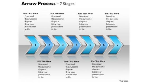 Consulting Diagram Arrow Process 7 Stages Style Strategy Diagram