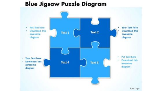 Consulting Diagram Blue Jigsaw Puzzle Diagram Strategy Diagram