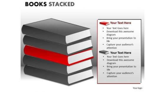 Consulting Diagram Books Stacked Sales Diagram