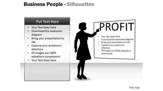 Consulting Diagram Business People Silhouettes Marketing Diagram