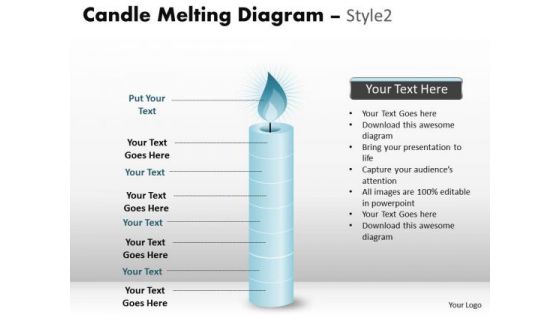 Consulting Diagram Candle Melting Diagram With Multiple Stages Sales Diagram