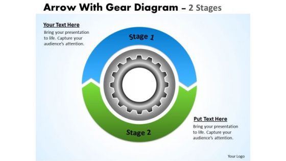 Consulting Diagram Circular Arrows With Gears 2 Stages Strategy Diagram