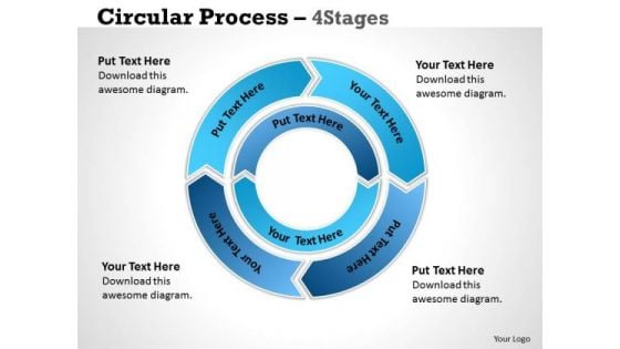 Consulting Diagram Circular Process 4 Stages 5 Sales Diagram