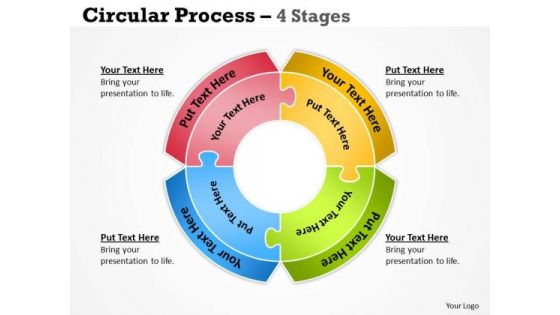 Consulting Diagram Circular Process 4 Stages Strategy Diagram