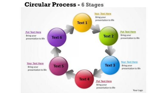 Consulting Diagram Circular Process 6 Stages Strategy Diagram