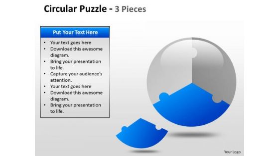 Consulting Diagram Circular Puzzle 2 And 3 Pieces Strategy Diagram