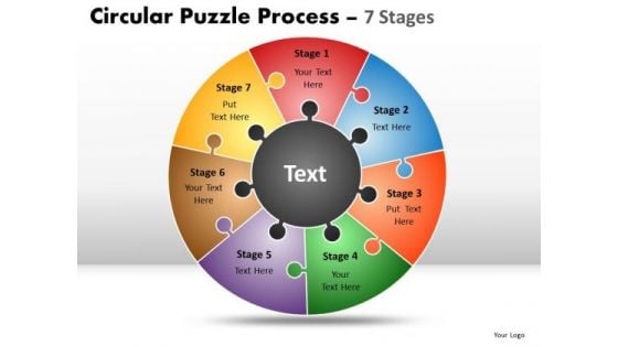 Consulting Diagram Circular Puzzle Process Diagram 7 Stages Business Cycle Diagram