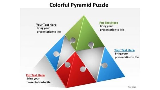 Consulting Diagram Colorful Pyramid Puzzle Marketing Diagram